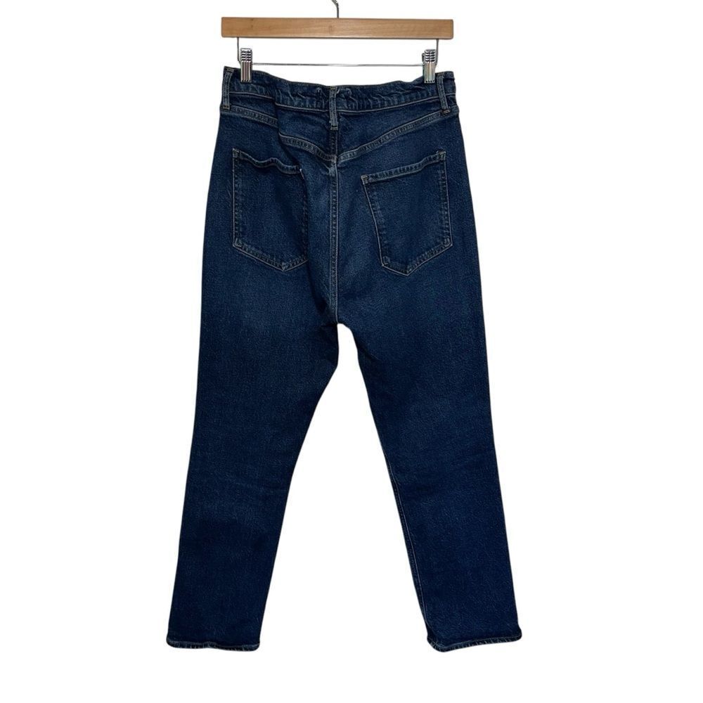 AGOLDE Riley Long Blue Denim Slim Fit Ankle Jeans, 32 - Picture 3 of 11